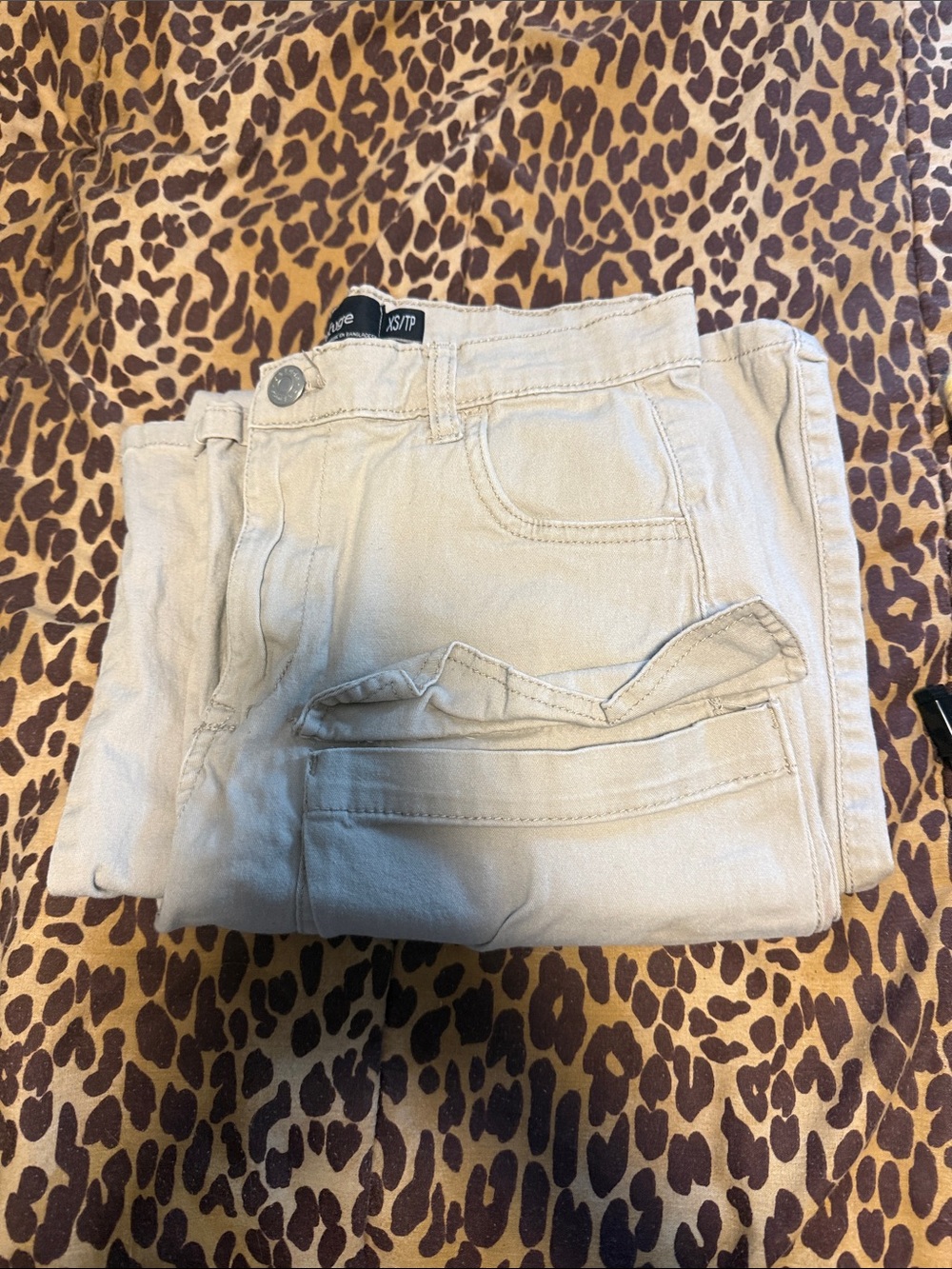 Beige High-Rise cargo